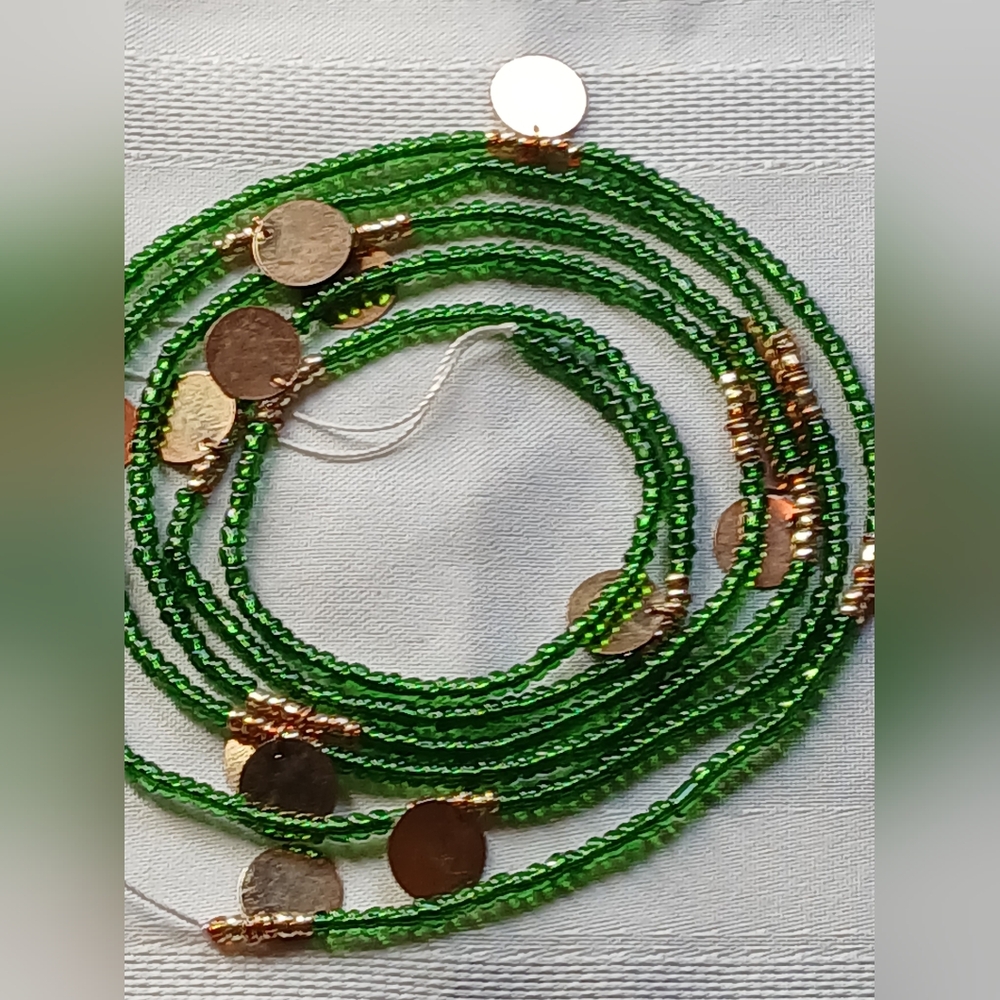 African Glass 1Waist Beads 2 Strands NWT
